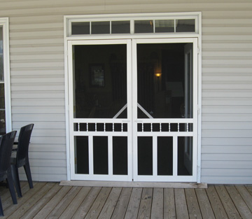 New screen door installation